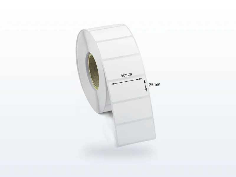 50x25mm TTL barcode label roll 1-up